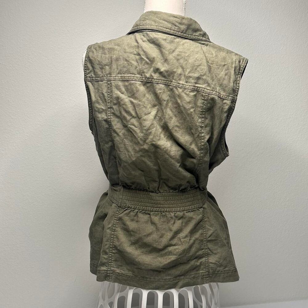 New York Company Size XL Vintage Olive green sleeveless utility Top - Picture 2 of 5